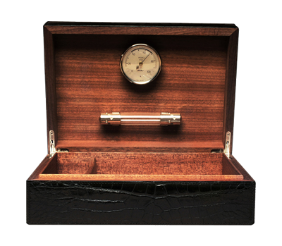 8005 Cigar Case black shiny croco